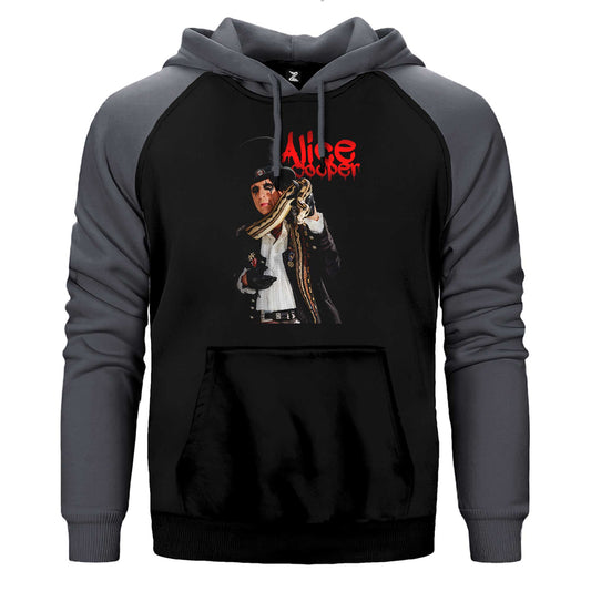 Alice Cooper Snake Çift Renk Reglan Kol Sweatshirt / Hoodie