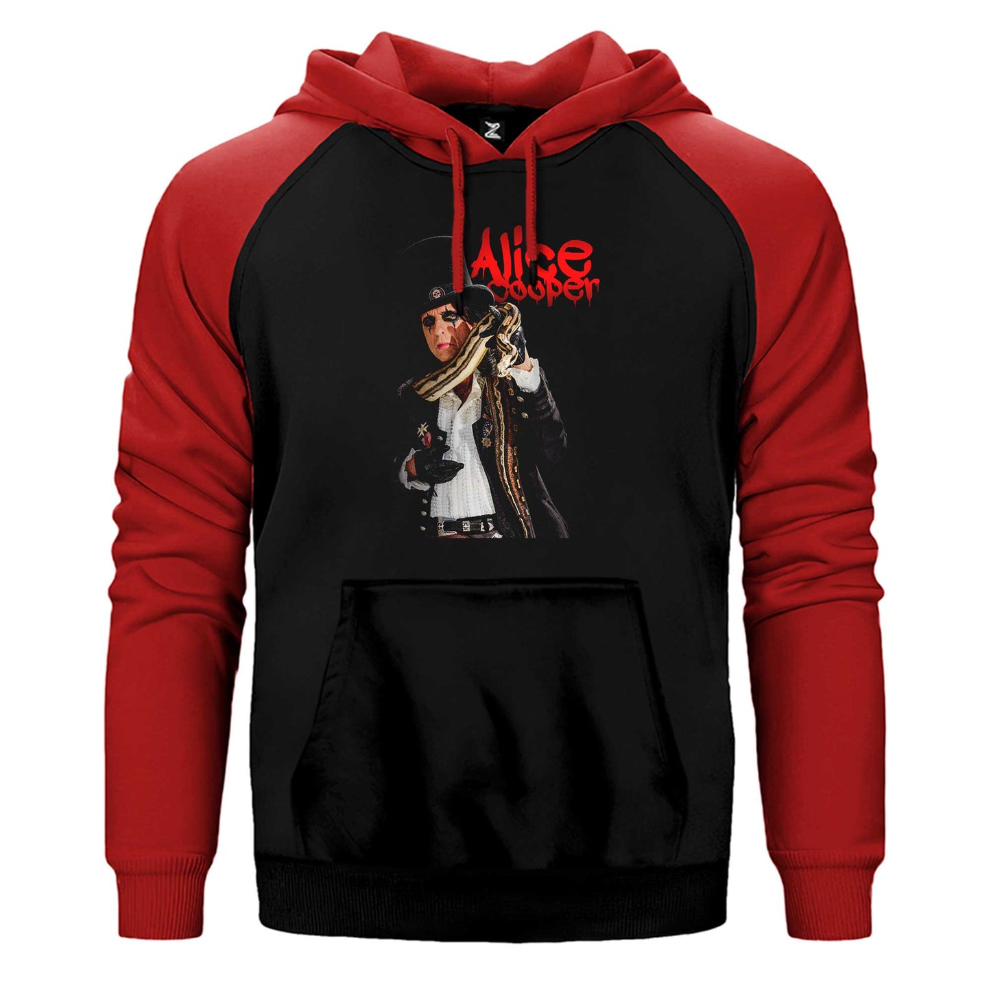 Alice Cooper Snake Çift Renk Reglan Kol Sweatshirt / Hoodie