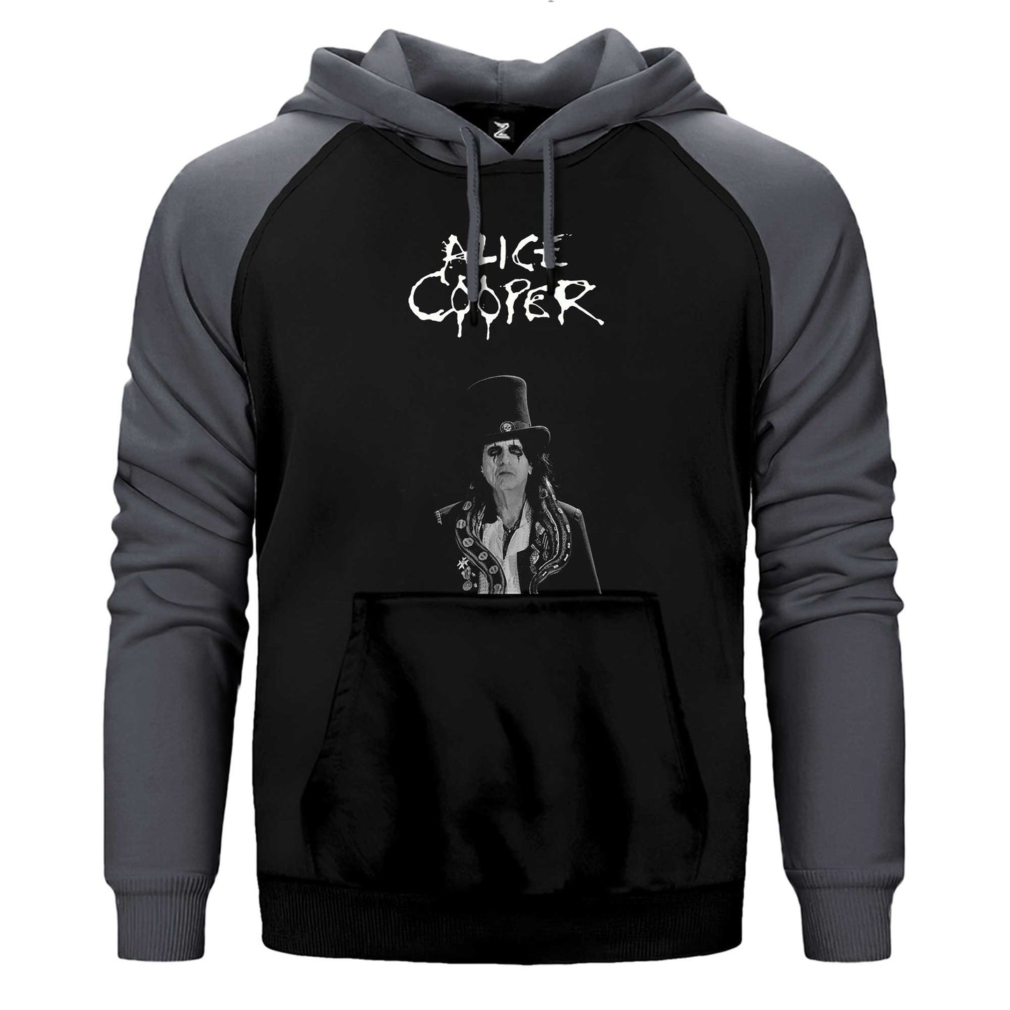 Alice Cooper Face Çift Renk Reglan Kol Sweatshirt / Hoodie