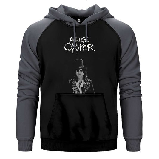 Alice Cooper Face Çift Renk Reglan Kol Sweatshirt / Hoodie
