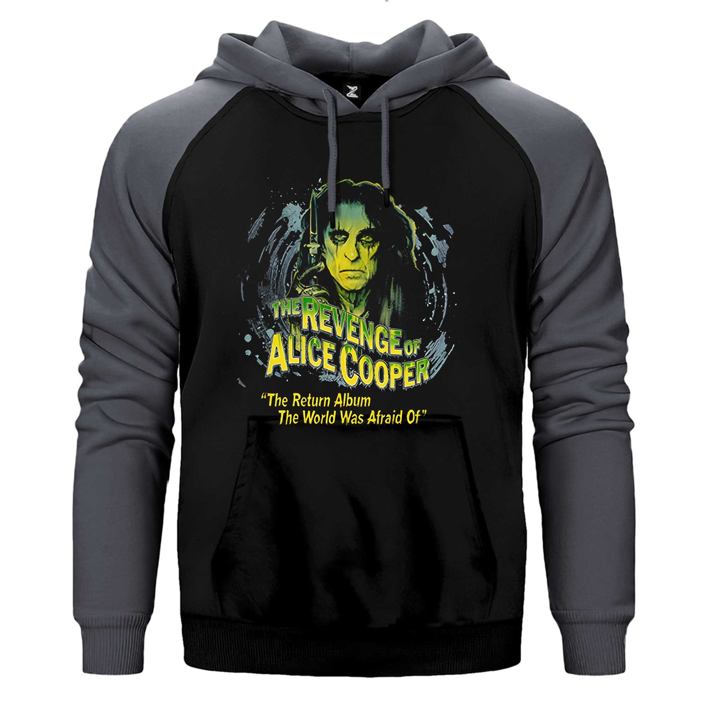 Alice Cooper The Revenge of Face Çift Renk / Parçalı Reglan Kol Sweatshirt