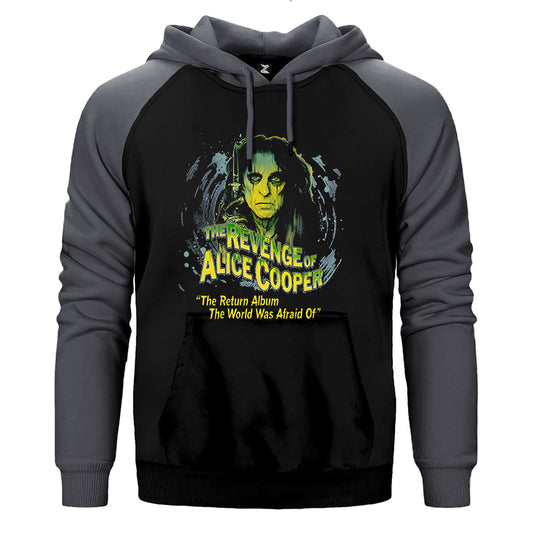 Alice Cooper The Revenge of Face Çift Renk / Parçalı Reglan Kol Sweatshirt