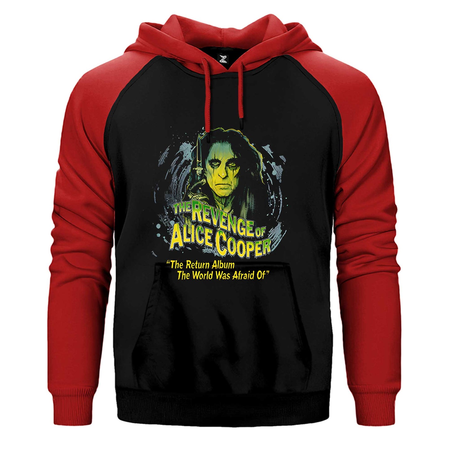 Alice Cooper The Revenge of Face Çift Renk / Parçalı Reglan Kol Sweatshirt