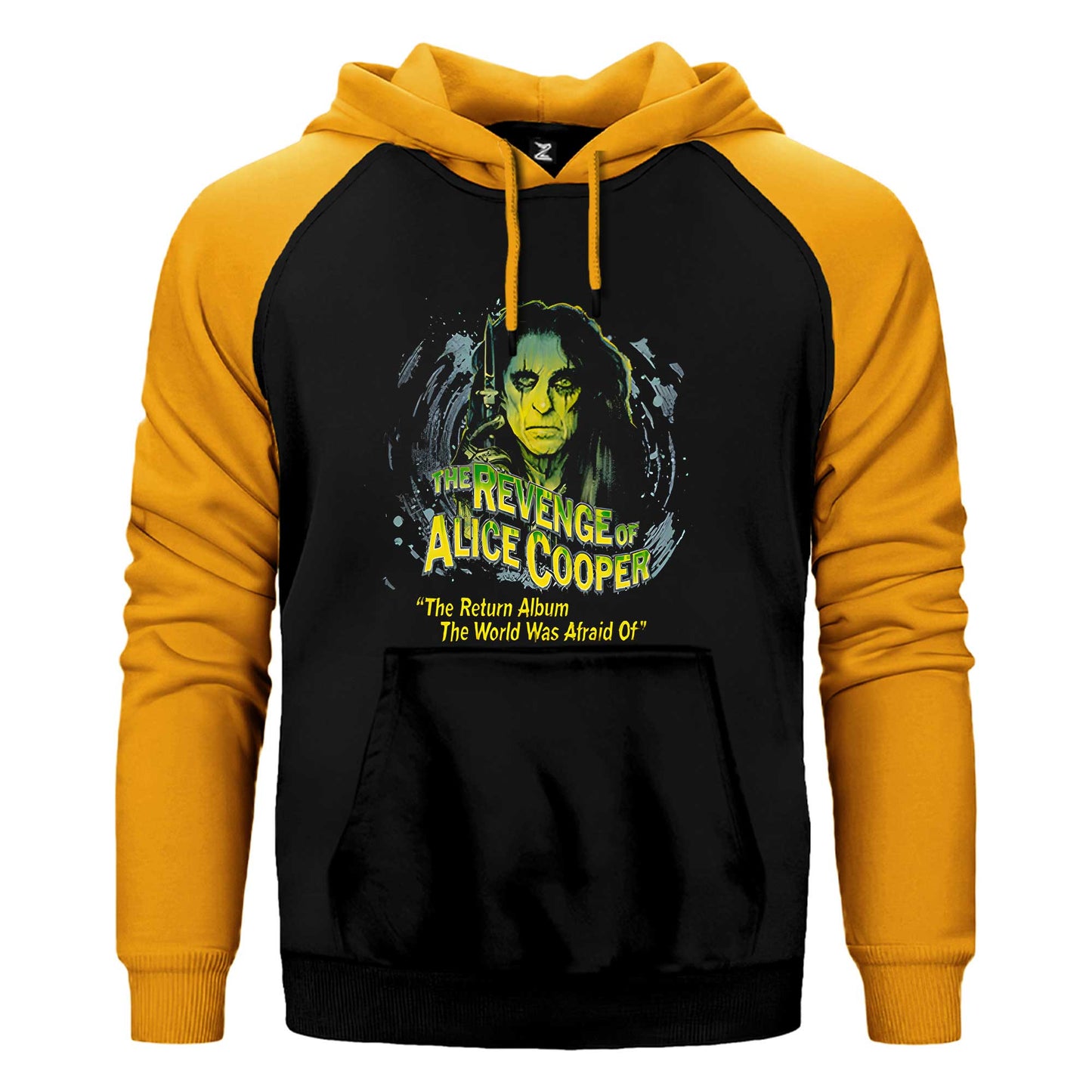 Alice Cooper The Revenge of Face Çift Renk / Parçalı Reglan Kol Sweatshirt