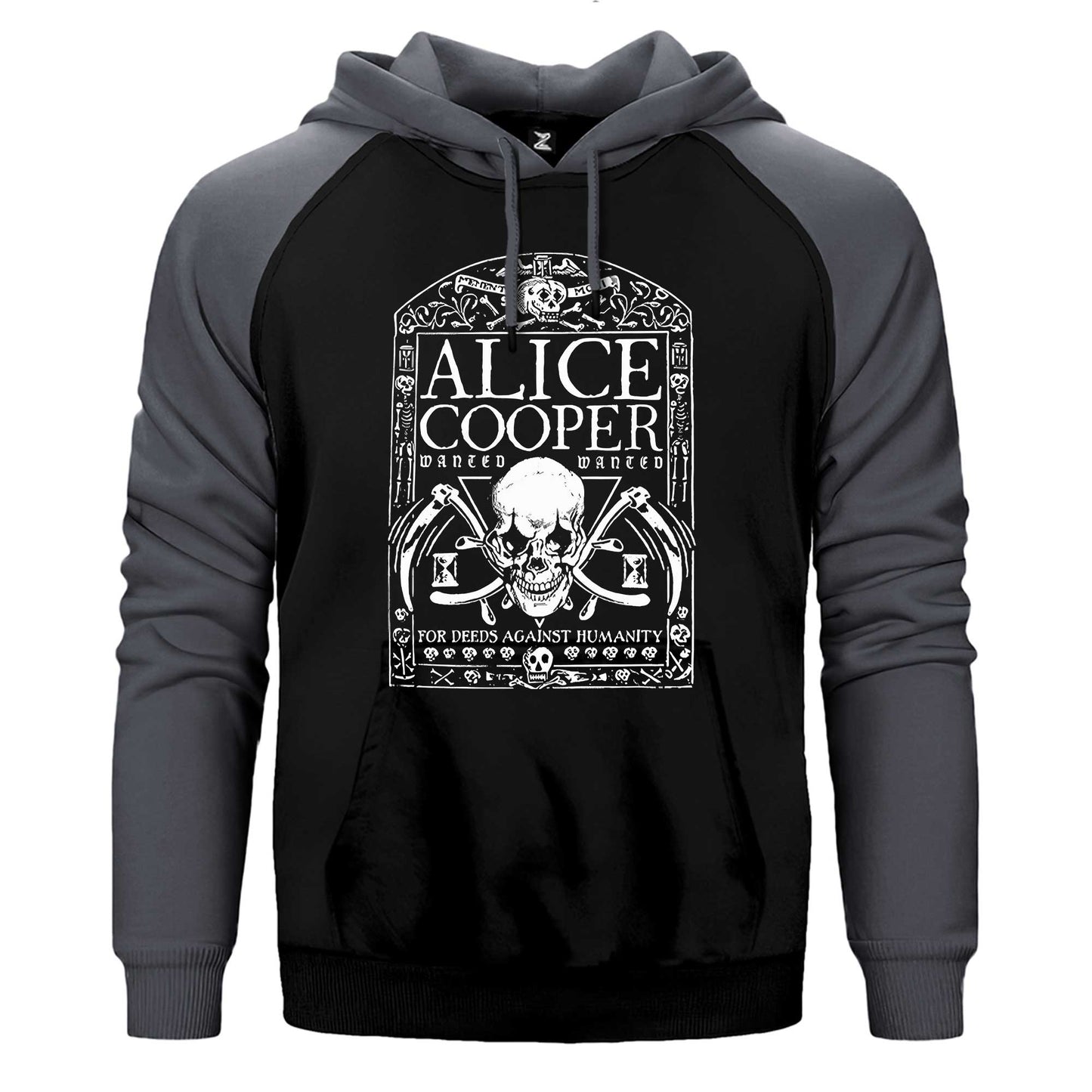 Alice Cooper Memento Mori Çift Renk / Parçalı Reglan Kol Sweatshirt