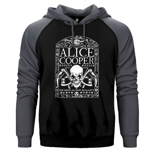 Alice Cooper Memento Mori Çift Renk / Parçalı Reglan Kol Sweatshirt