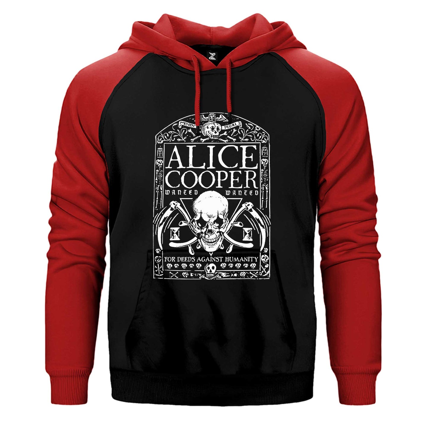Alice Cooper Memento Mori Çift Renk / Parçalı Reglan Kol Sweatshirt