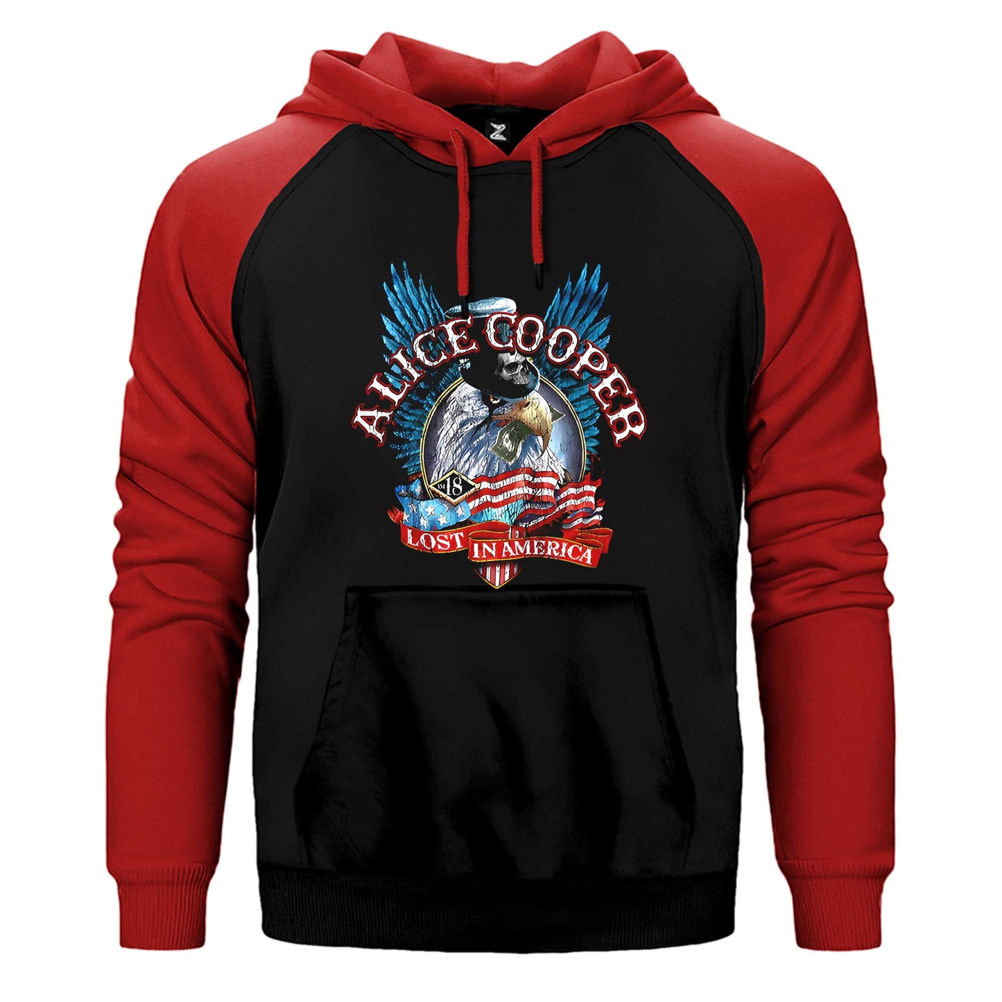 Alice Cooper Lost In America Çift Renk / Parçalı Reglan Kol Sweatshirt