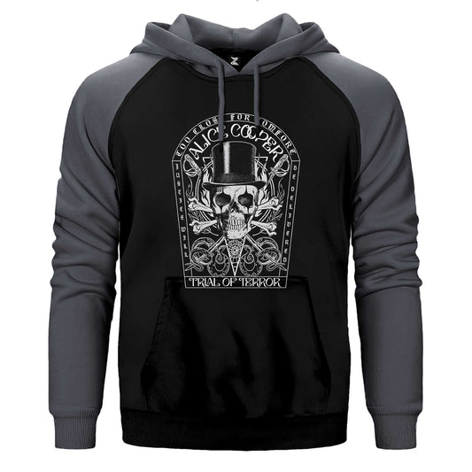 Alice Cooper Trial Of Terror Çift Renk / Parçalı Reglan Kol Sweatshirt