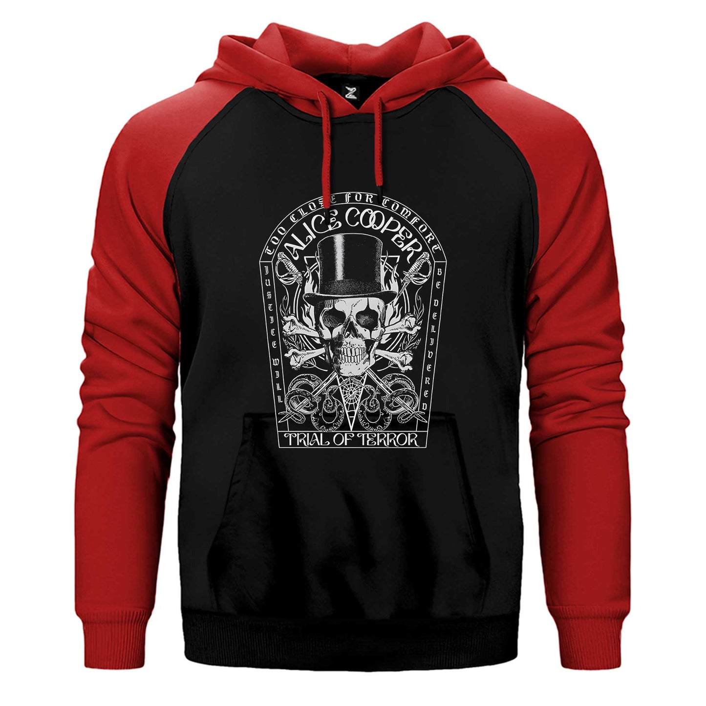 Alice Cooper Trial Of Terror Çift Renk / Parçalı Reglan Kol Sweatshirt