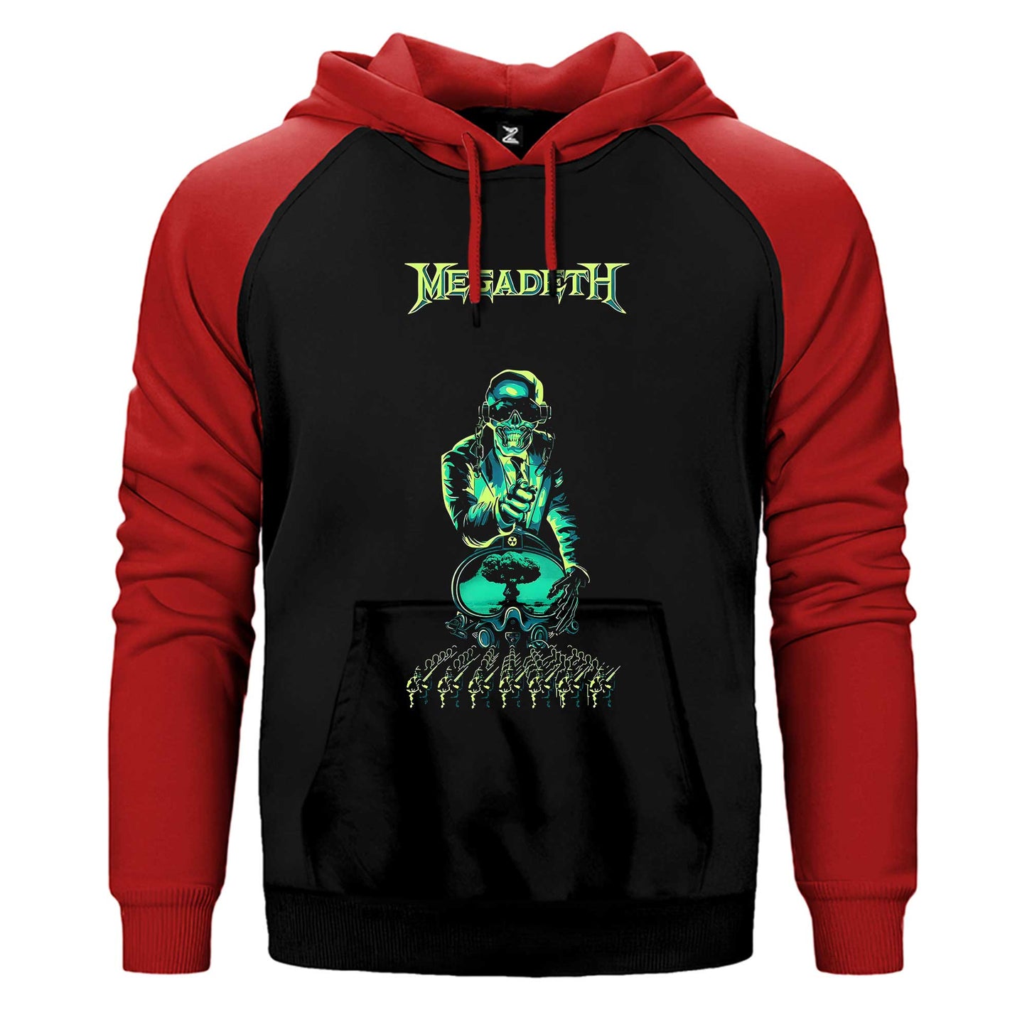 Megadeth Nuke Çift Renk / Parçalı Reglan Kol Sweatshirt