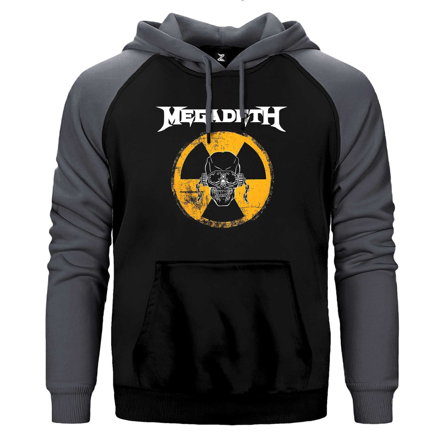 Megadeth WARNING! Alarm Çift Renk / Parçalı Reglan Kol Sweatshirt