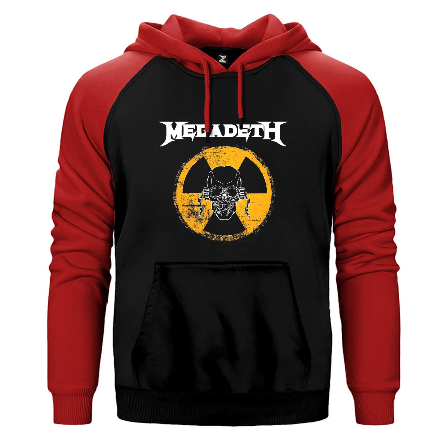 Megadeth WARNING! Alarm Çift Renk / Parçalı Reglan Kol Sweatshirt