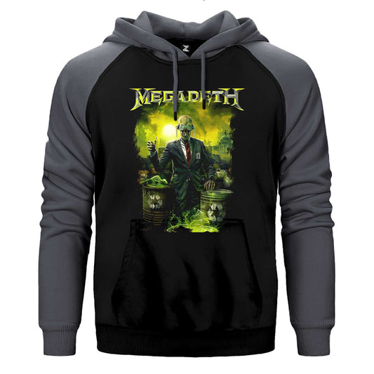 Megadeth Waste Profit Çift Renk / Parçalı Reglan Kol Sweatshirt
