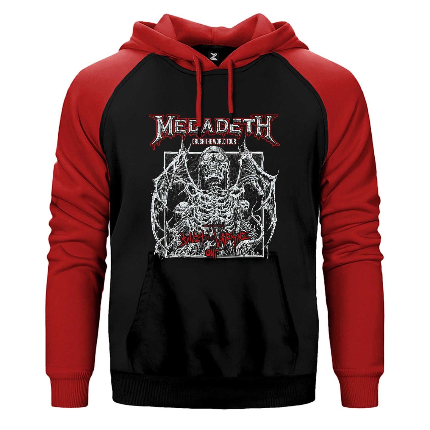 Megadeth Crush The World Çift Renk / Parçalı Reglan Kol Sweatshirt
