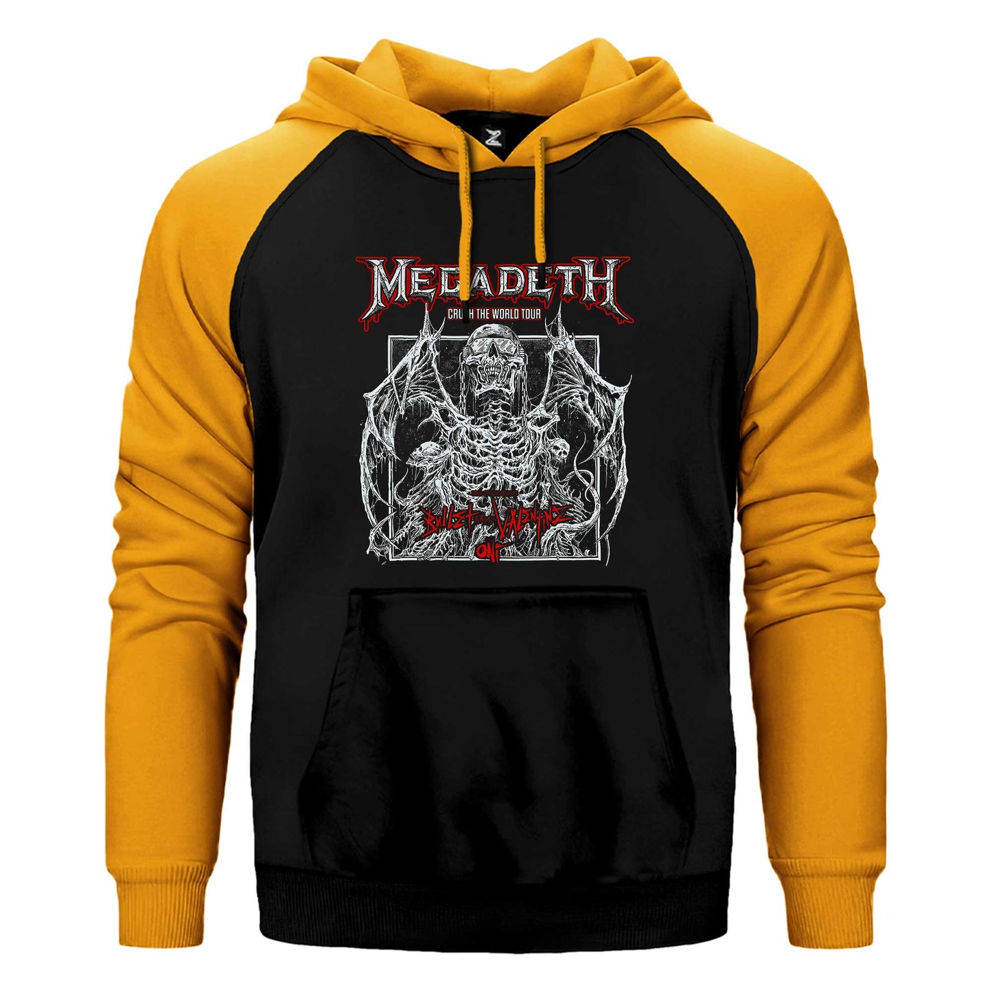 Megadeth Crush The World Çift Renk / Parçalı Reglan Kol Sweatshirt