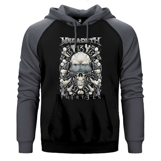 Megadeth Th1rt3en Çift Renk / Parçalı Reglan Kol Sweatshirt