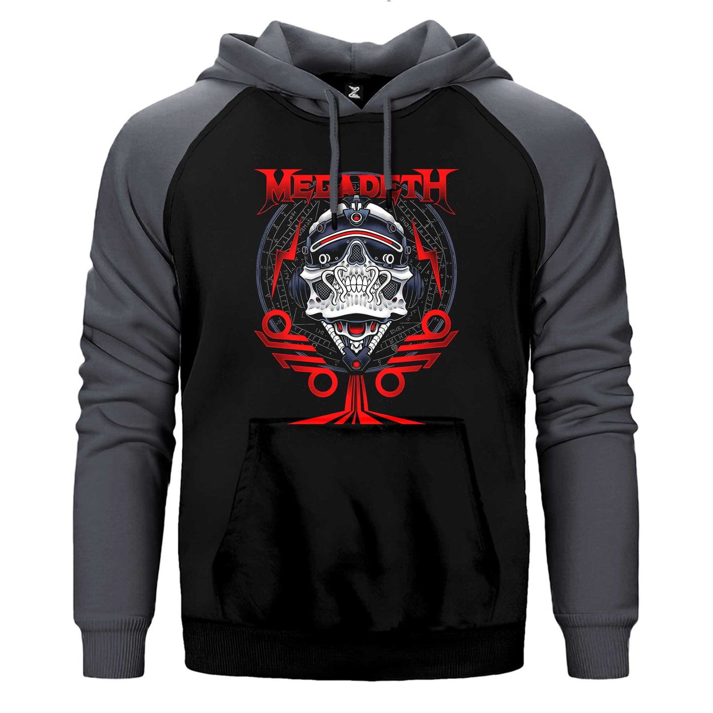 Megadeth The Walls Are Closing Çift Renk / Parçalı Reglan Kol Sweatshirt