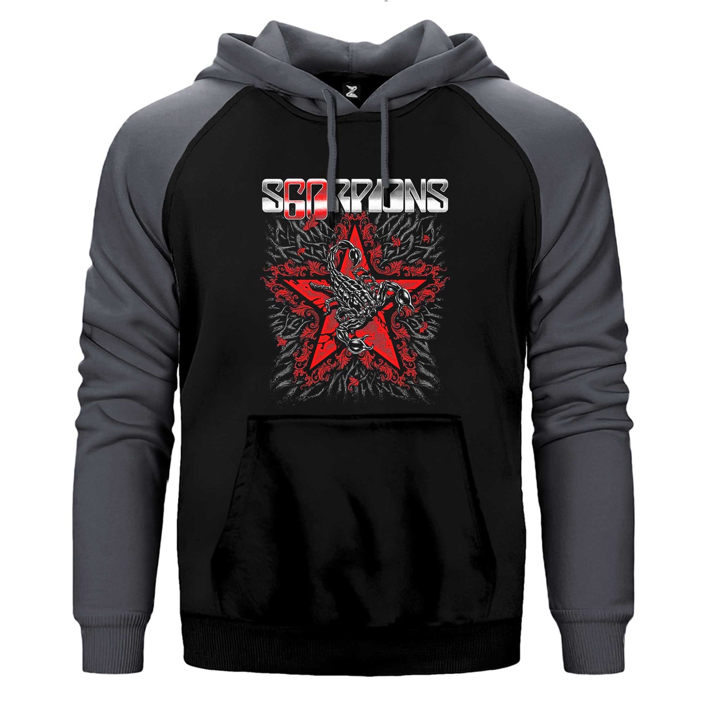 Scorpions Red Star Çift Renk / Parçalı Reglan Kol Sweatshirt