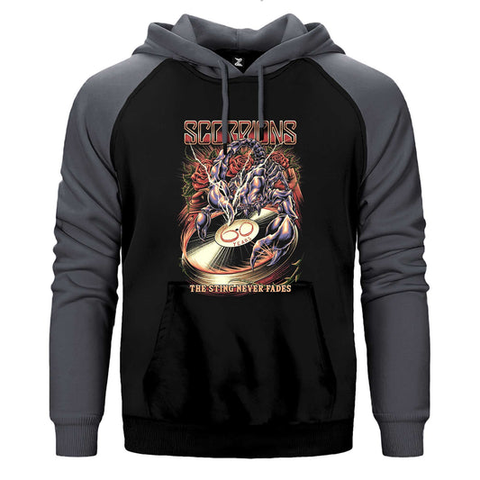 Scorpions The Sting Never Fades Çift Renk / Parçalı Reglan Kol Sweatshirt