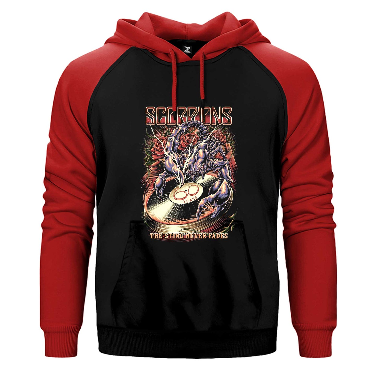 Scorpions The Sting Never Fades Çift Renk / Parçalı Reglan Kol Sweatshirt