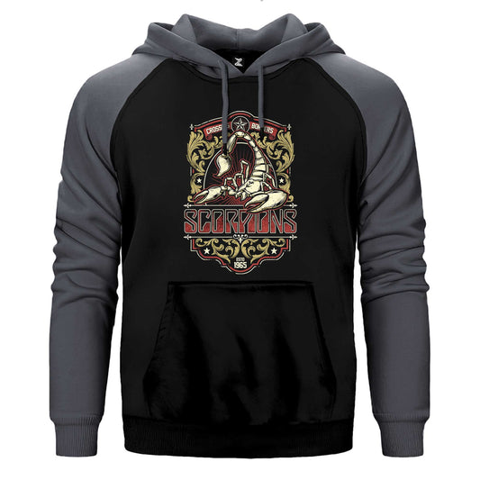 Scorpions Crossing Borders Çift Renk / Parçalı Reglan Kol Sweatshirt
