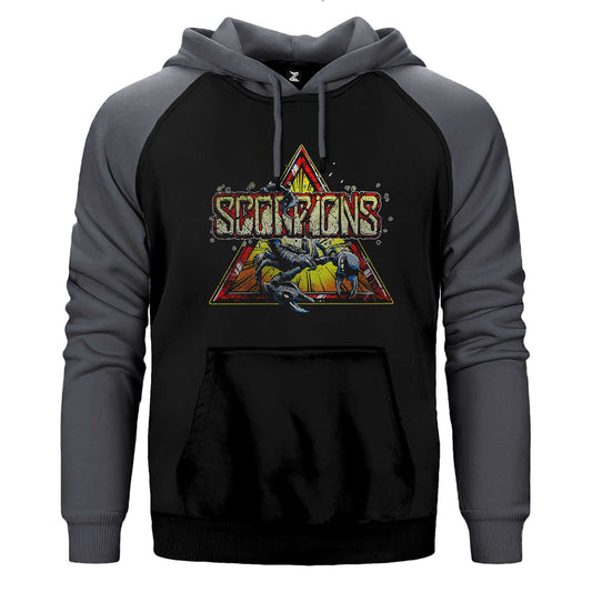 Scorpions Triangle Çift Renk / Parçalı Reglan Kol Sweatshirt