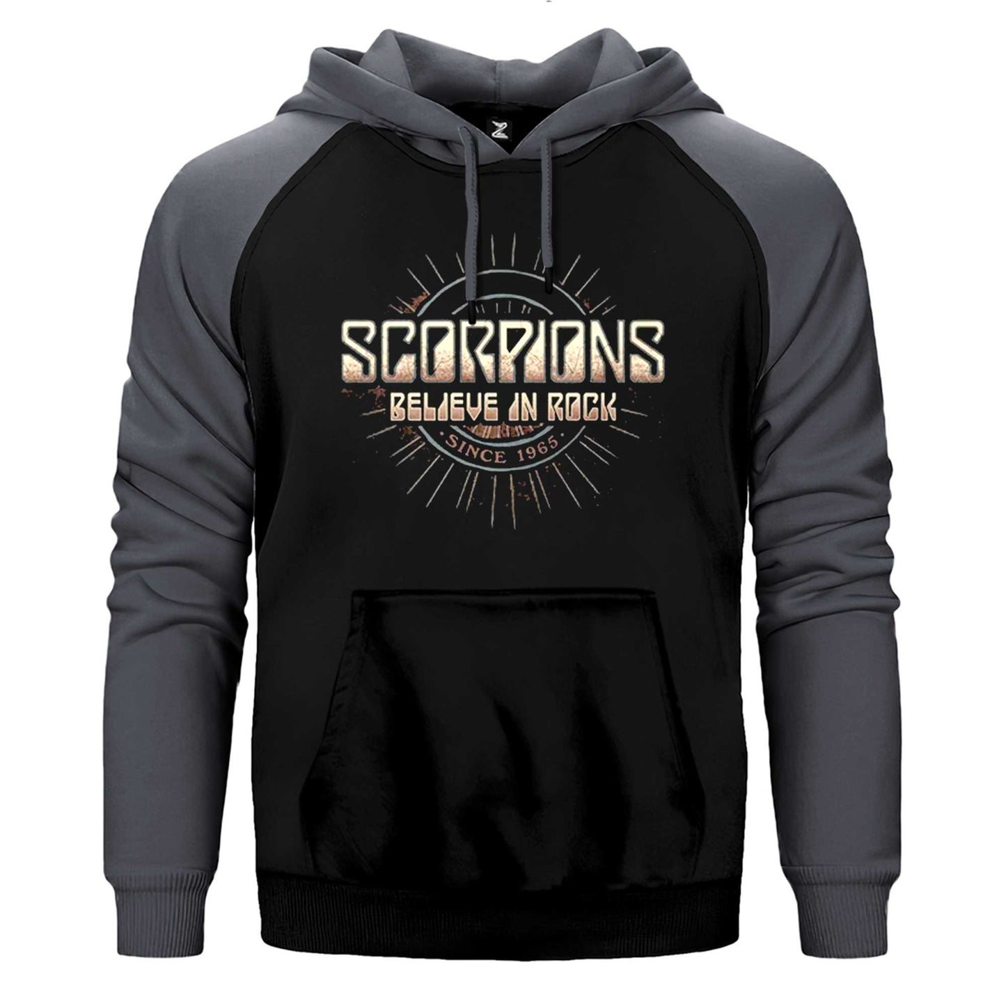 Scorpions Believe In Rock Çift Renk / Parçalı Reglan Kol Sweatshirt