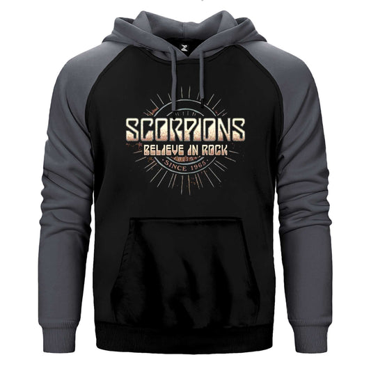 Scorpions Believe In Rock Çift Renk / Parçalı Reglan Kol Sweatshirt