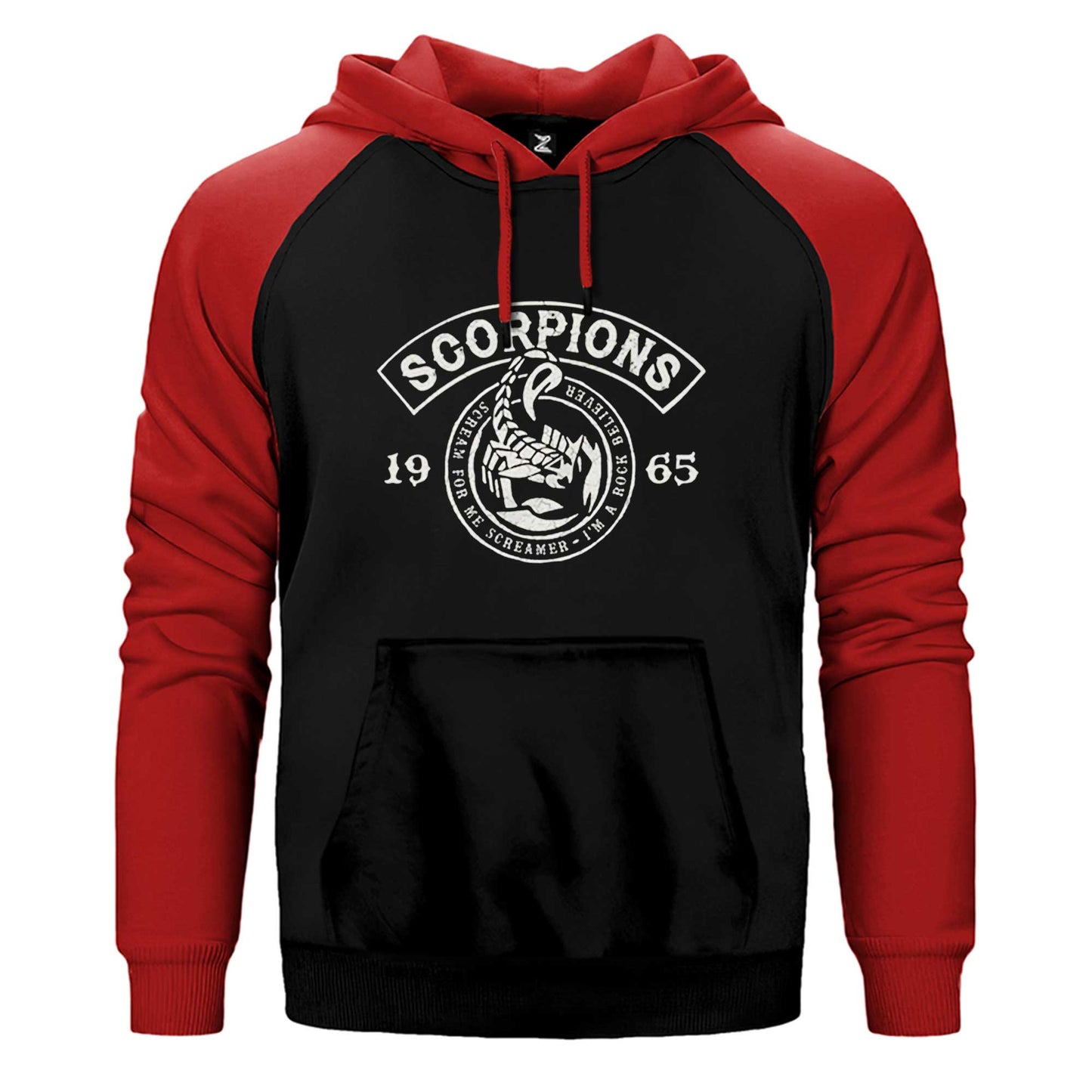 Scorpions Scream For Me Çift Renk / Parçalı Reglan Kol Sweatshirt