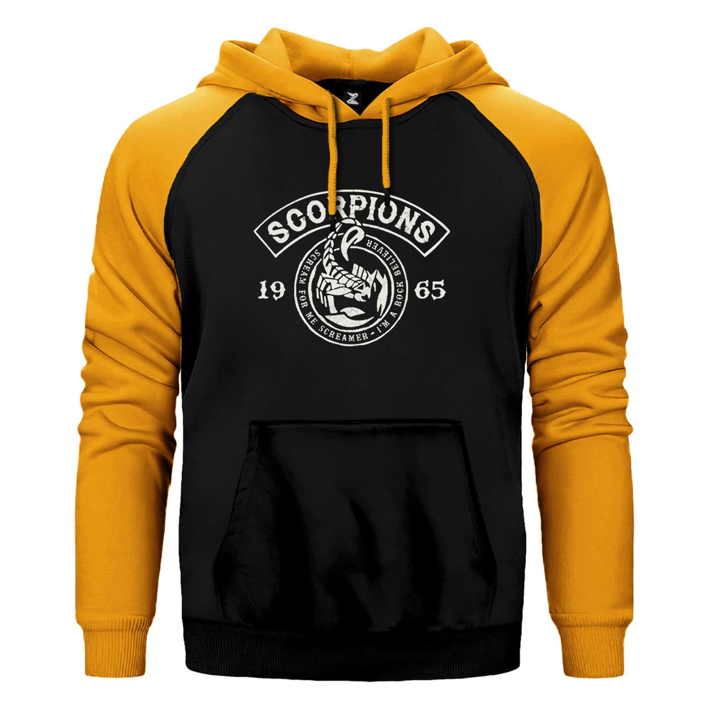 Scorpions Scream For Me Çift Renk / Parçalı Reglan Kol Sweatshirt