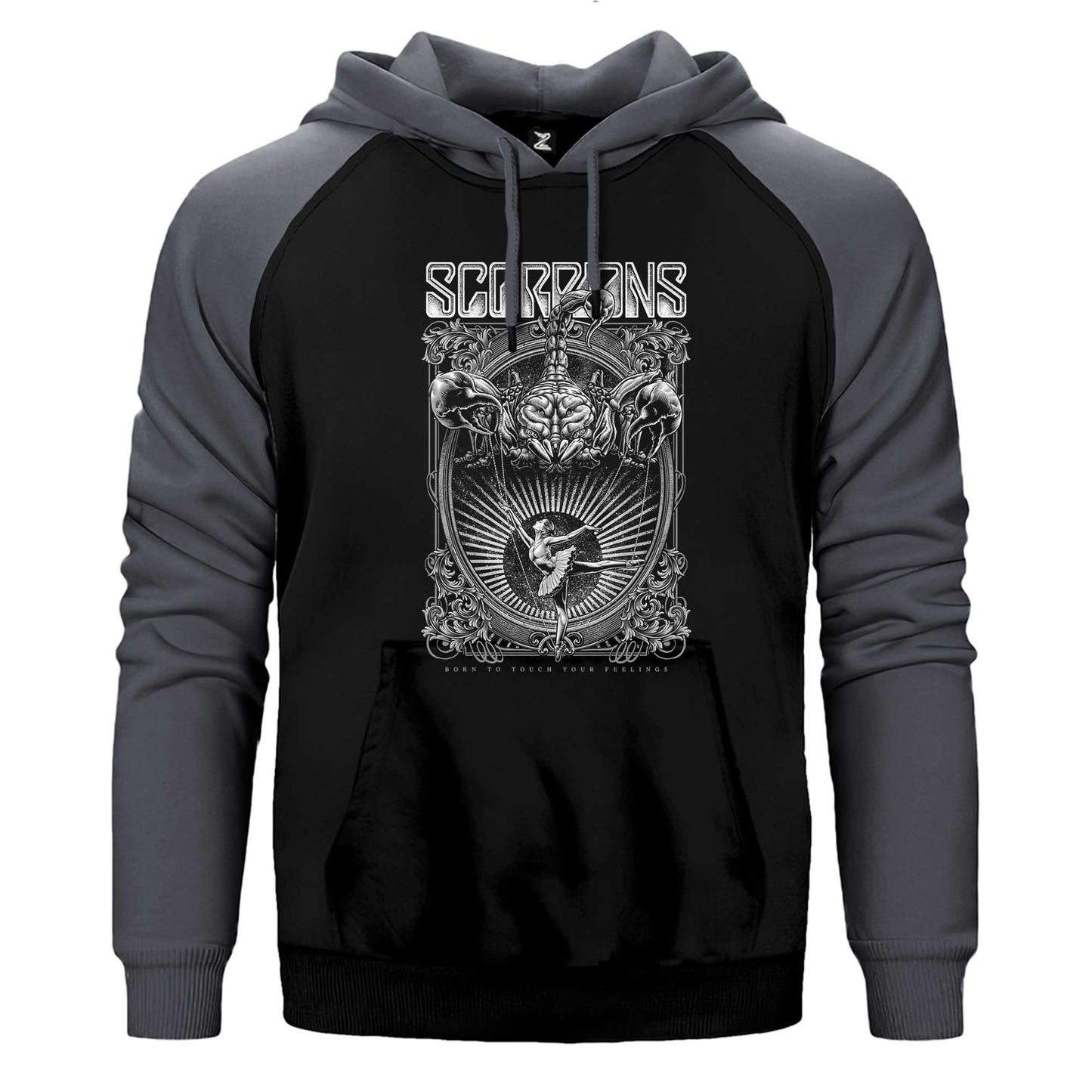 Scorpions Born To Touch Your Feelings Çift Renk / Parçalı Reglan Kol Sweatshirt