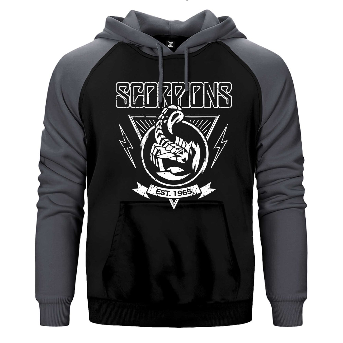 Scorpions Est. 1965 Çift Renk / Parçalı Reglan Kol Sweatshirt
