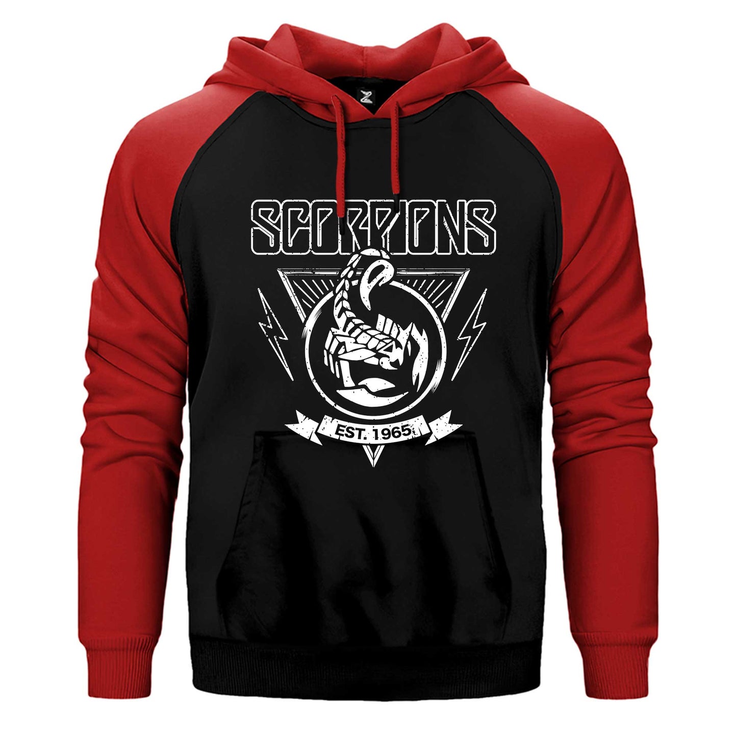 Scorpions Est. 1965 Çift Renk / Parçalı Reglan Kol Sweatshirt