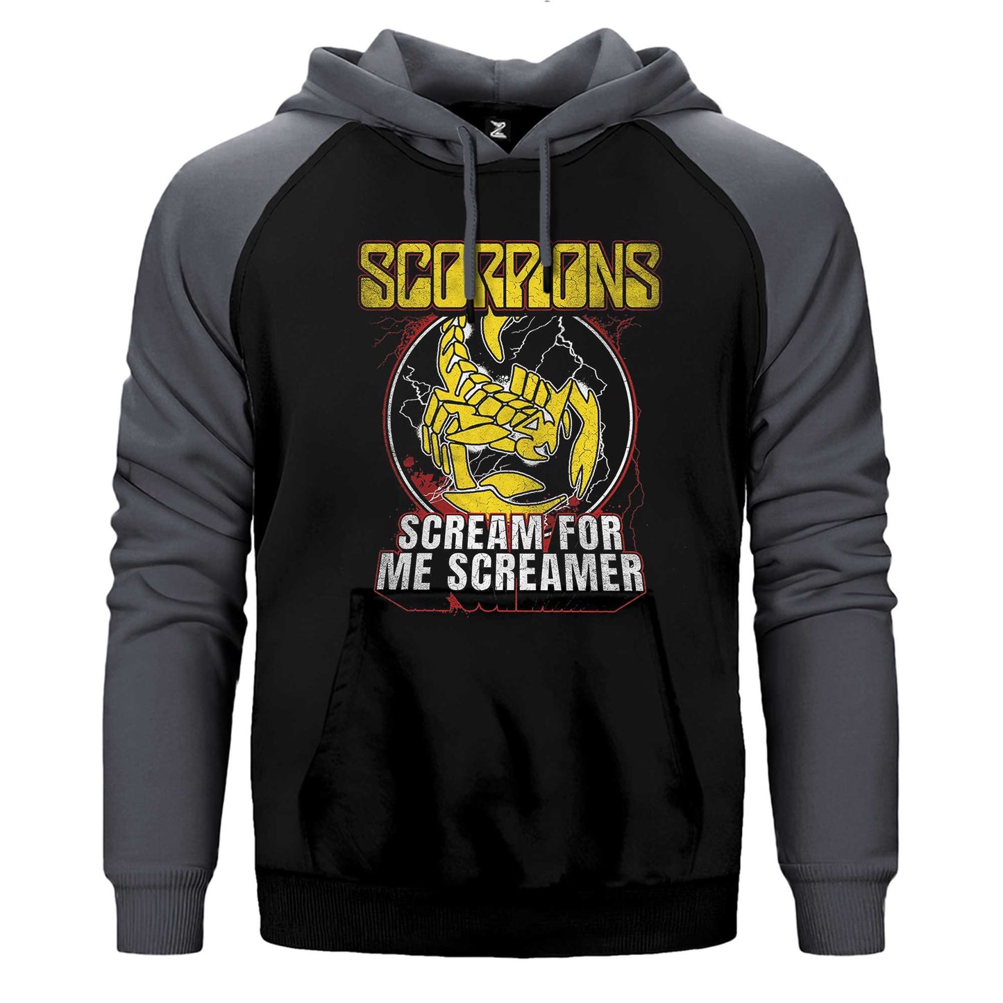 Scorpions Scream For Me Screamer Çift Renk / Parçalı Reglan Kol Sweatshirt