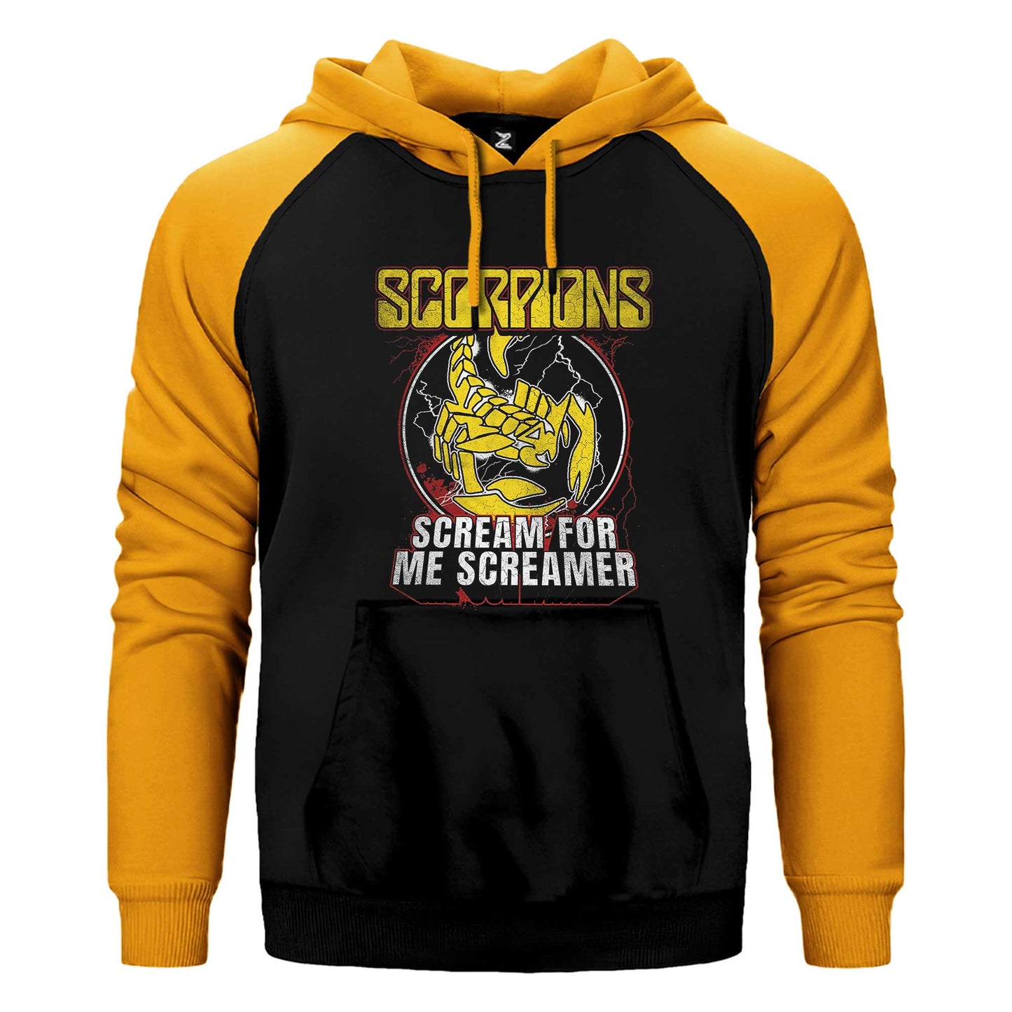 Scorpions Scream For Me Screamer Çift Renk / Parçalı Reglan Kol Sweatshirt