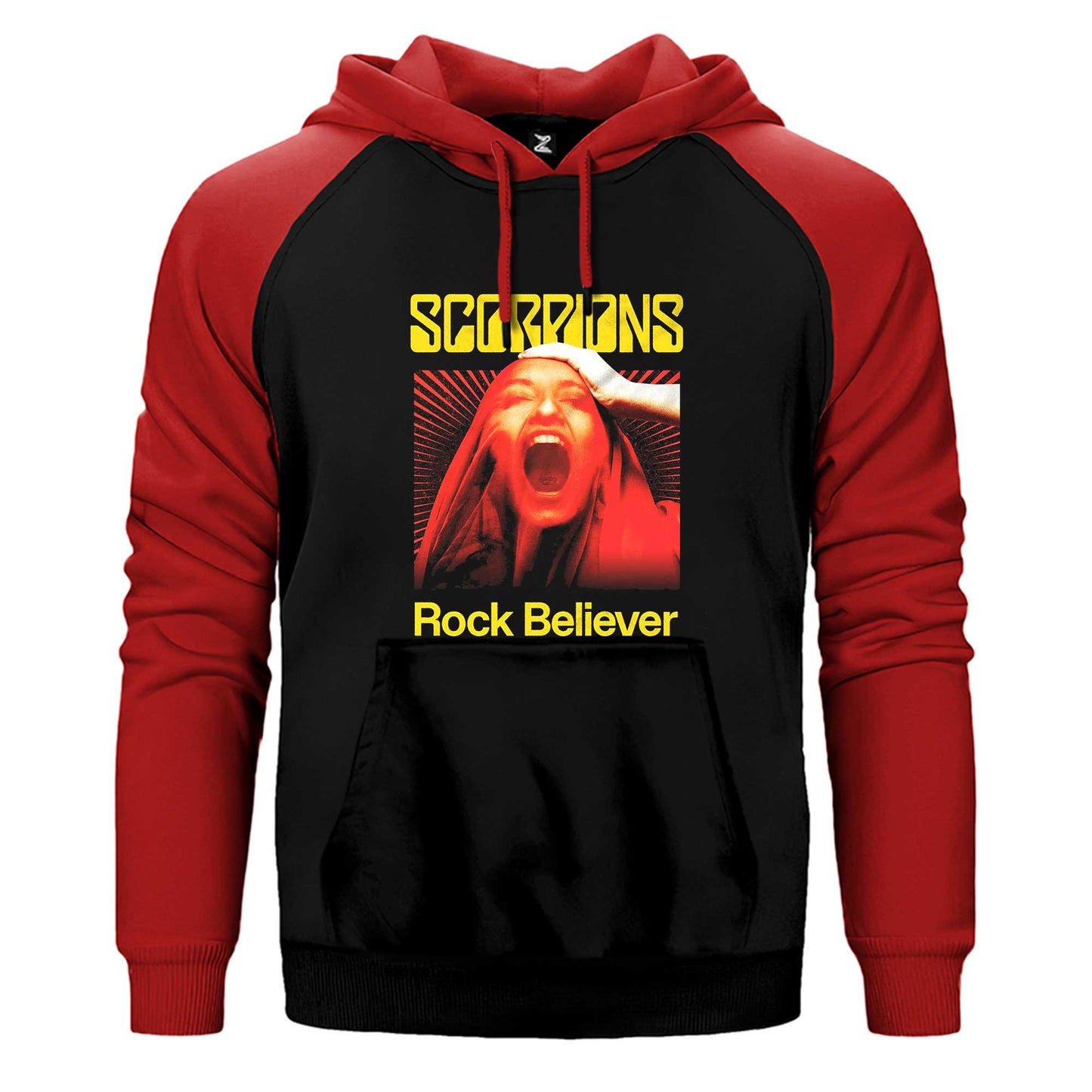 Scorpions Rock Believer Çift Renk / Parçalı Reglan Kol Sweatshirt