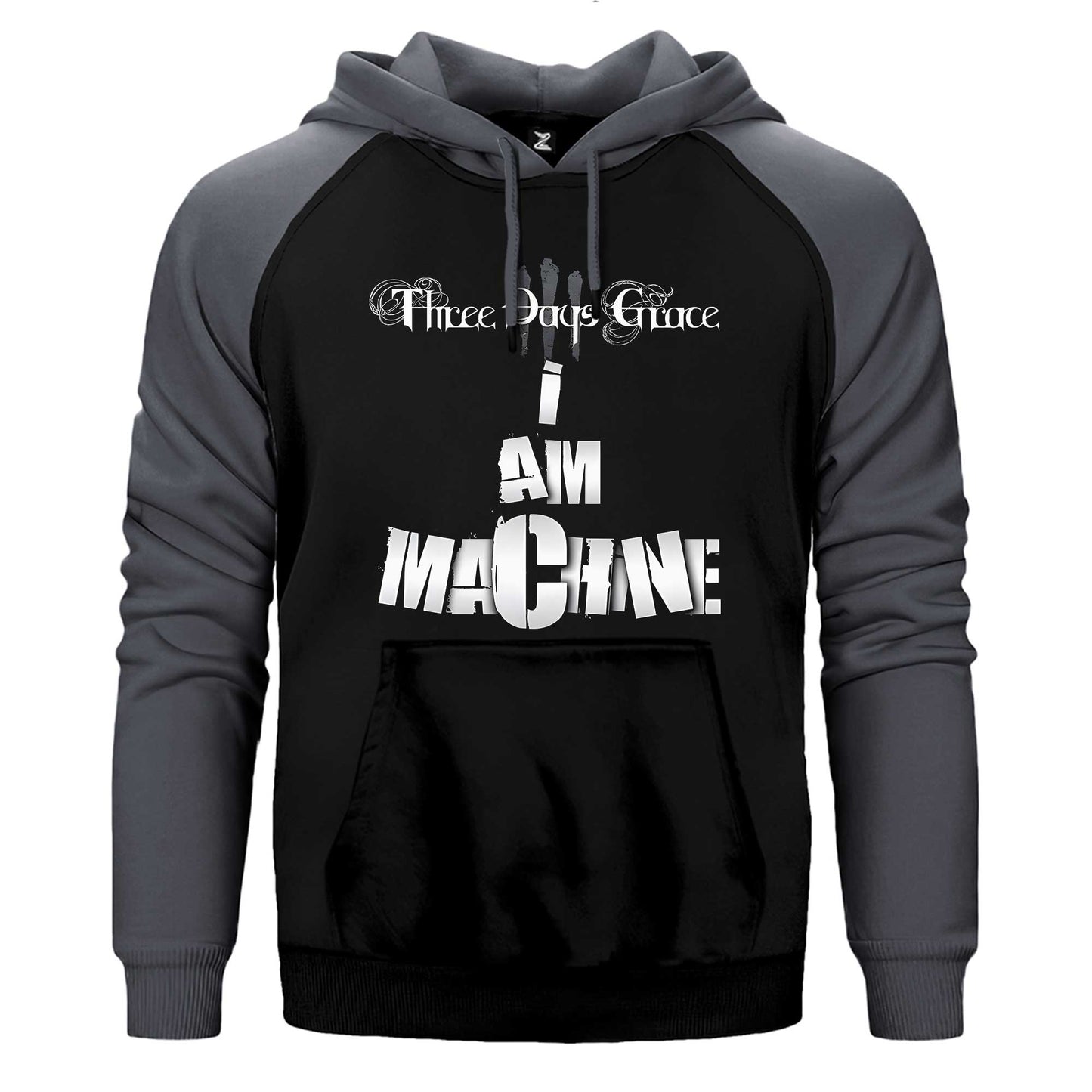 Three Days Grace I AM MACHINE Çift Renk / Parçalı Reglan Kol Sweatshirt