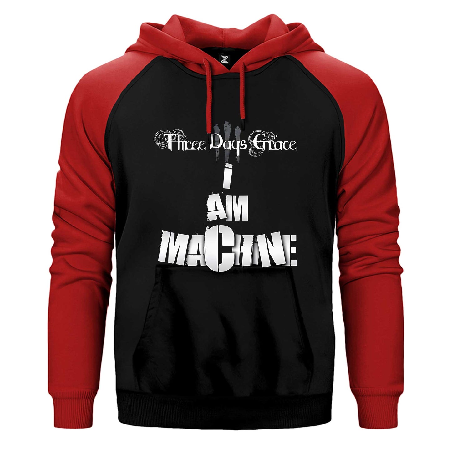 Three Days Grace I AM MACHINE Çift Renk / Parçalı Reglan Kol Sweatshirt