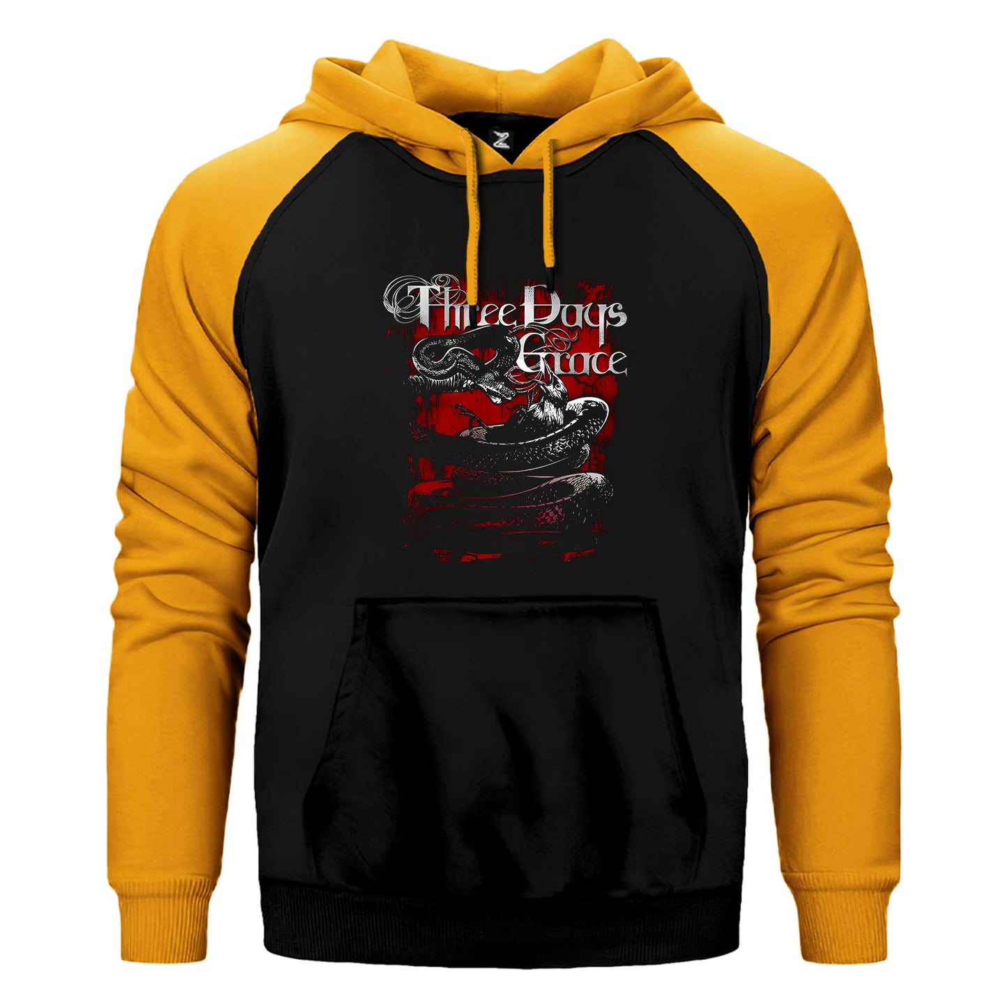 Three Days Grace Food Chain Çift Renk / Parçalı Reglan Kol Sweatshirt