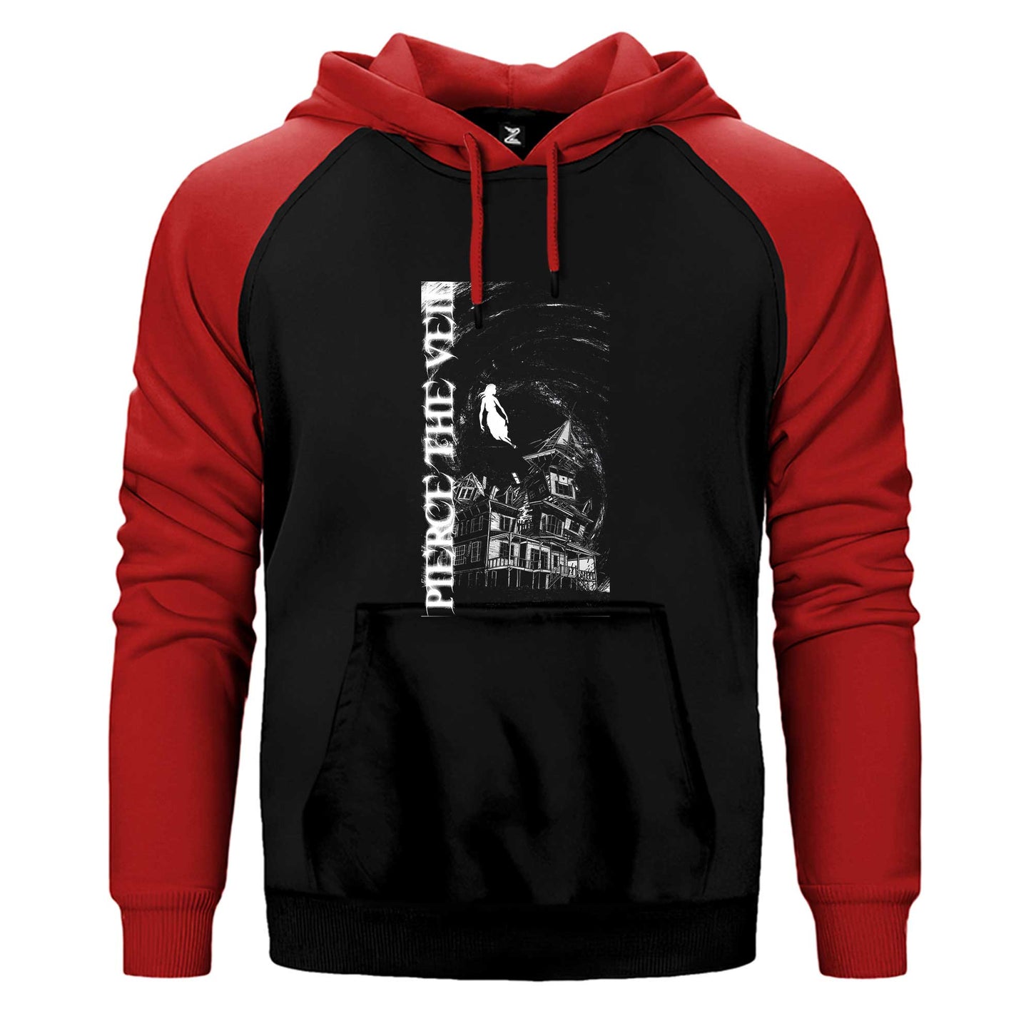 Three Days Grace Pierce The Veil Çift Renk / Parçalı Reglan Kol Sweatshirt