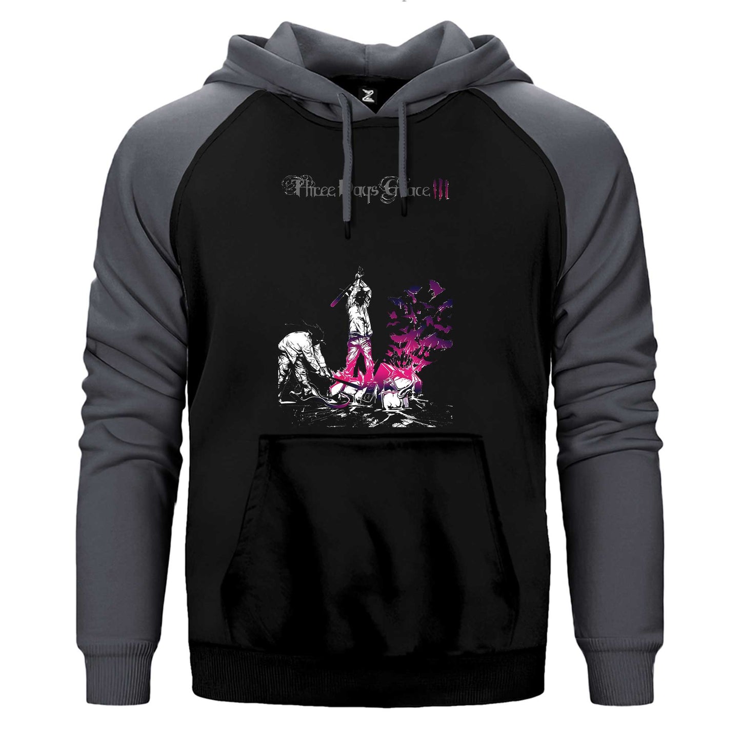 Three Days Grace Life Starts Now Çift Renk / Parçalı Reglan Kol Sweatshirt