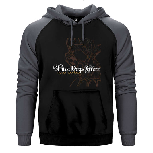 Three Days Grace Never Too Late Çift Renk / Parçalı Reglan Kol Sweatshirt