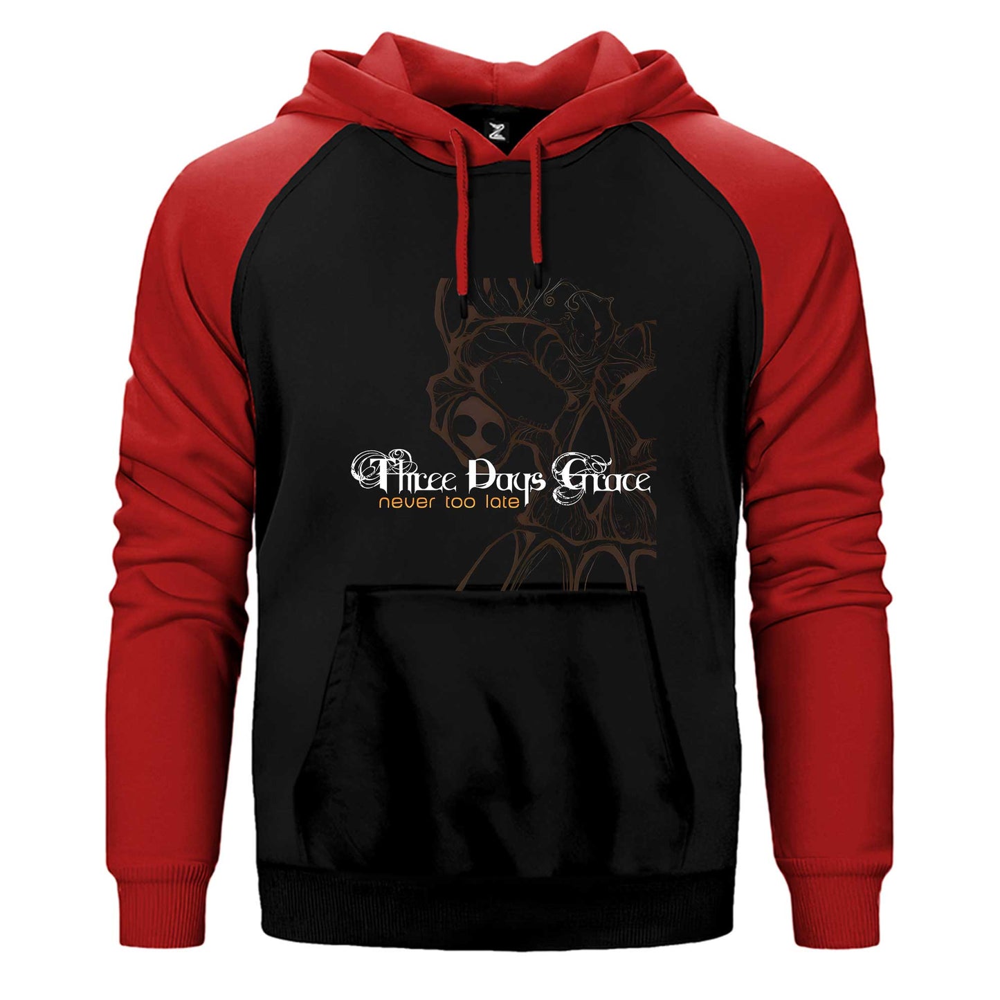 Three Days Grace Never Too Late Çift Renk / Parçalı Reglan Kol Sweatshirt