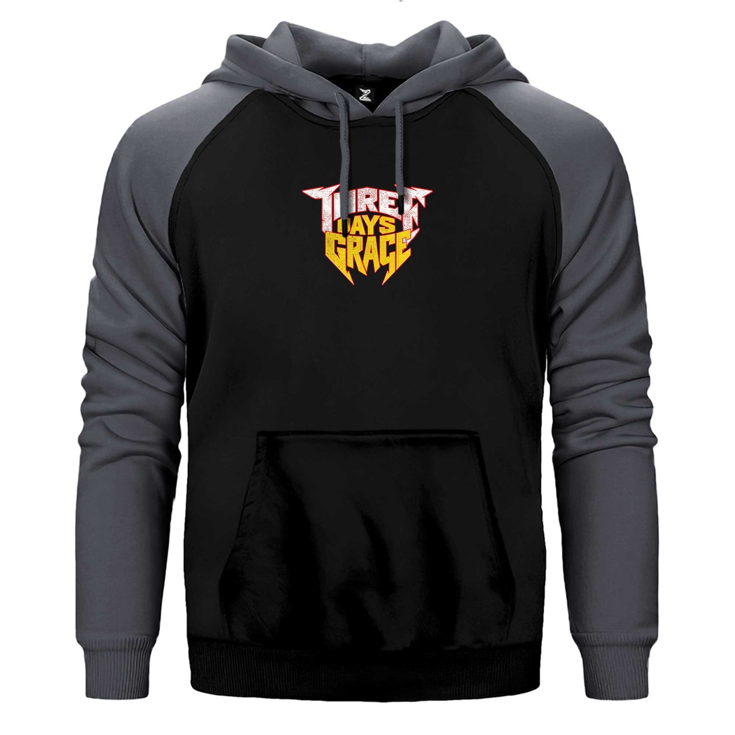 Three Days Grace Text Color Çift Renk / Parçalı Reglan Kol Sweatshirt