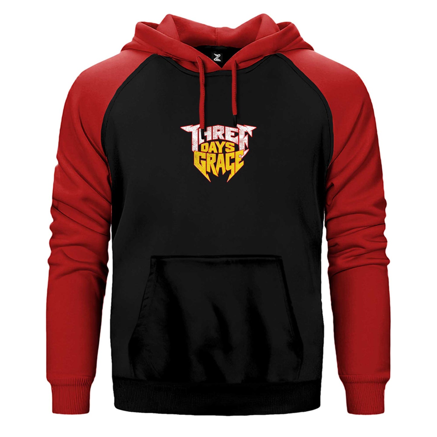 Three Days Grace Text Color Çift Renk / Parçalı Reglan Kol Sweatshirt