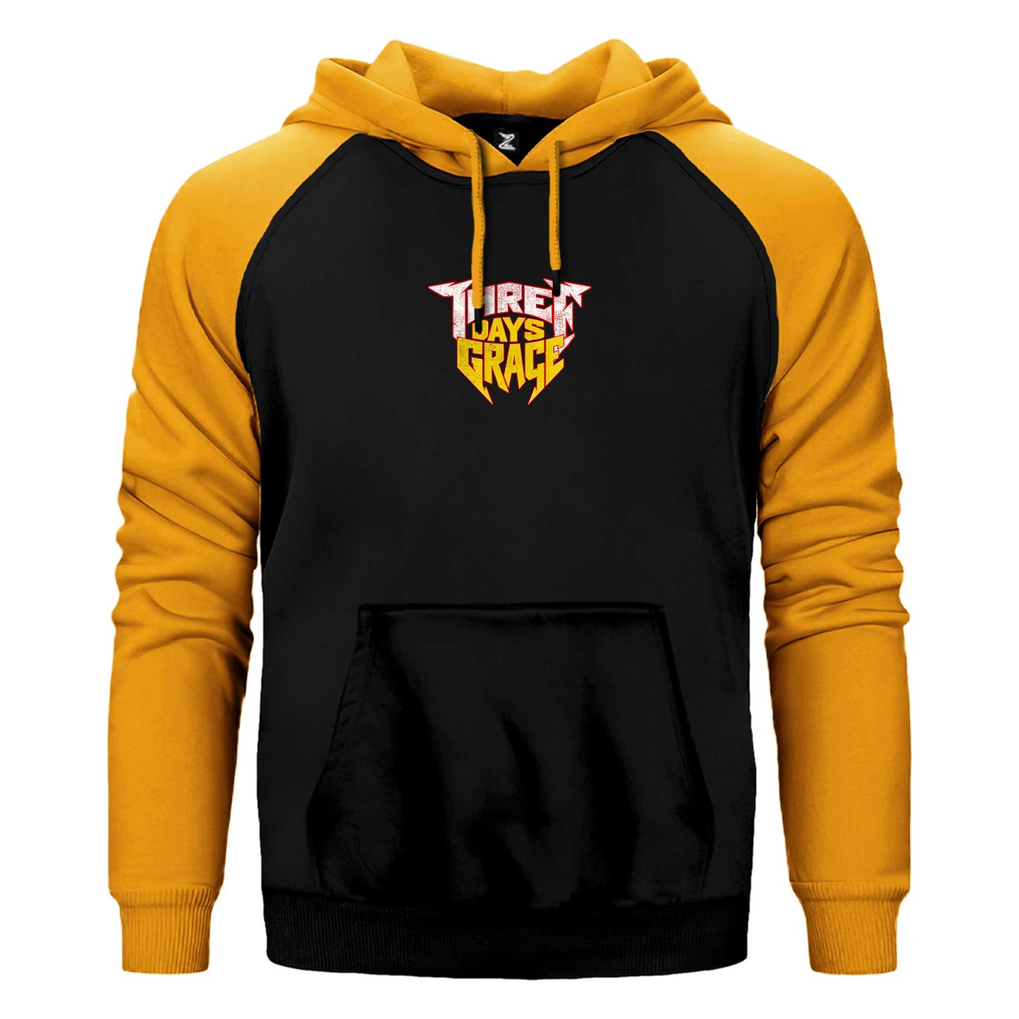 Three Days Grace Text Color Çift Renk / Parçalı Reglan Kol Sweatshirt