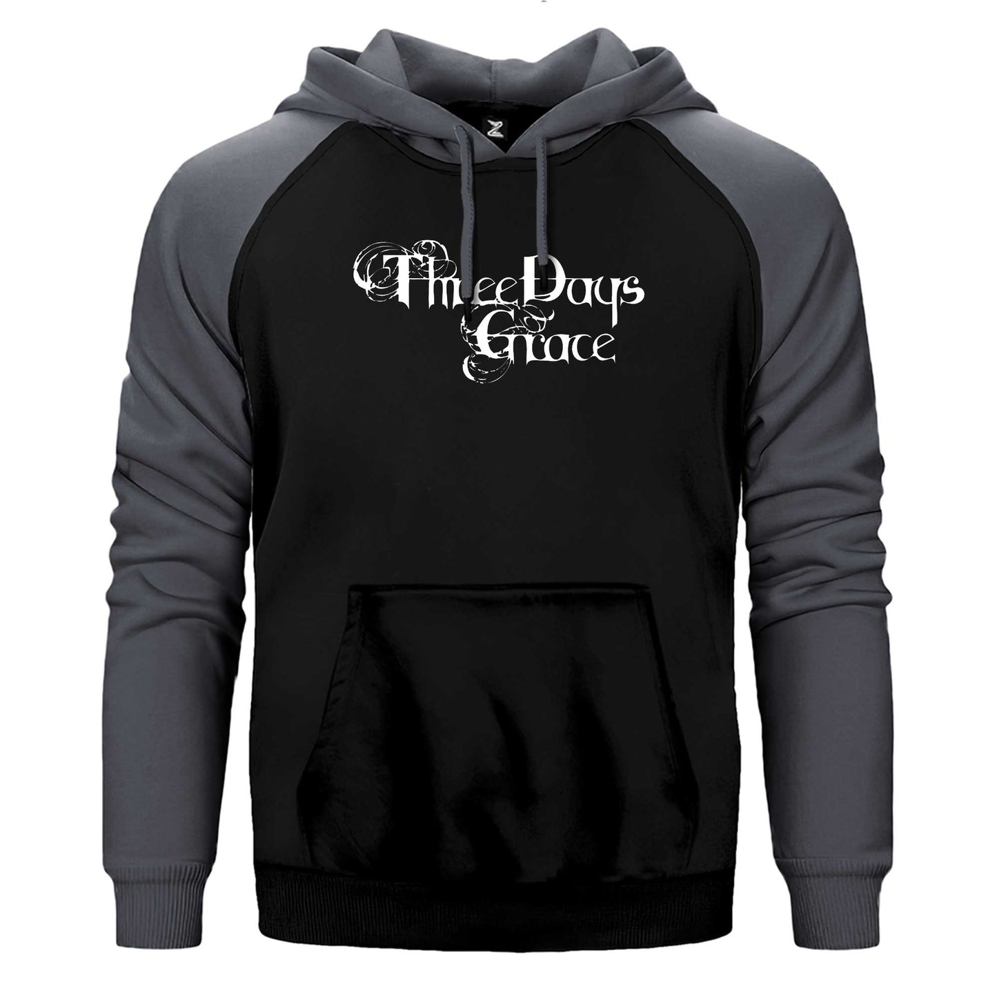 Three Days Grace Logo Text Çift Renk / Parçalı Reglan Kol Sweatshirt