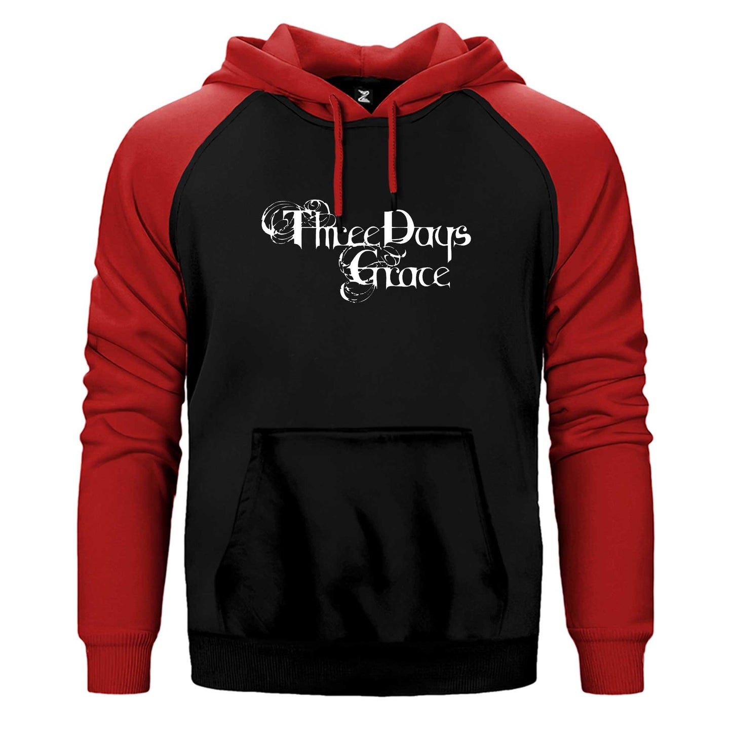 Three Days Grace Logo Text Çift Renk / Parçalı Reglan Kol Sweatshirt