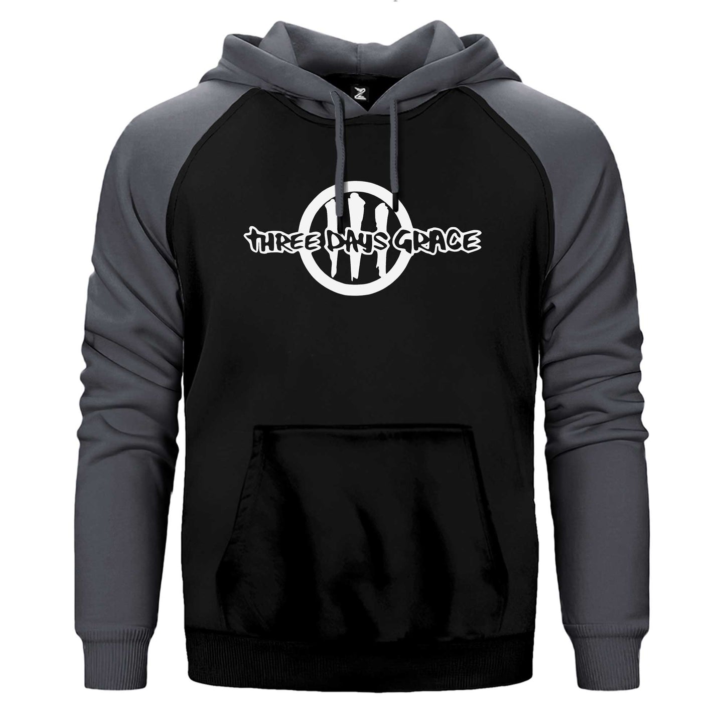 Three Days Grace Logo Çift Renk / Parçalı Reglan Kol Sweatshirt